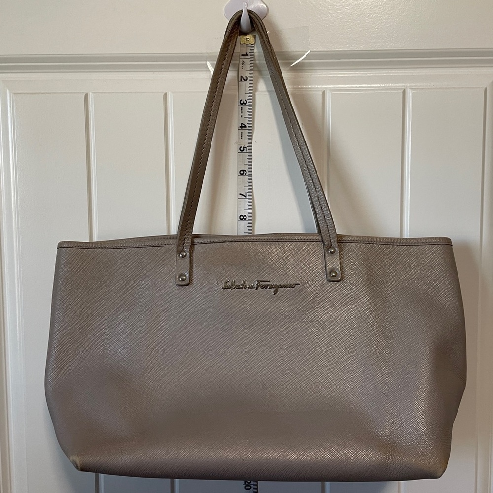 Salvatore Ferragamo gold Leather bag